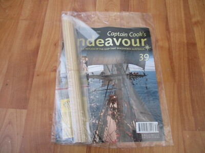 1/48 Eaglemoss Gebaut Captain COOK'S Endeavour Modell Schiff Issue 39 Inc Teil