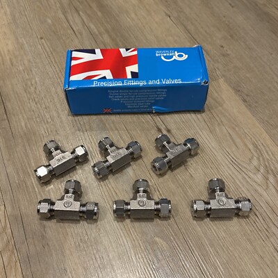 6x Waverley Brownall Edelstahl RINGLOK M10 Equal Tee Klemmverschraubung