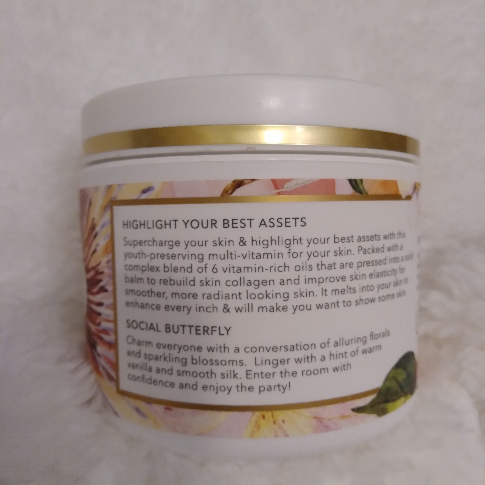 New w/Seal NAKERY Beauty PRESSED BODY OIL MELT in SOCIAL BUTTERFLY Sz