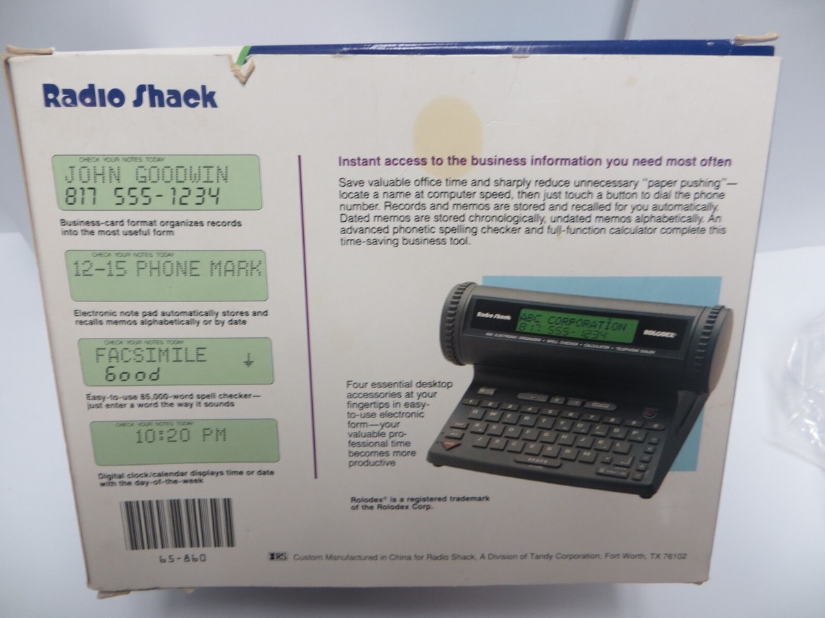 NEW in box Radio Shack 48K Electronic Organizer Dialer EC-342 Telephone  Rolodex | eBay