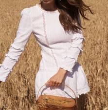 LoveShackFancy Designer Dress- Boho/Victorian Style- Dropped Waist Mini- Size 4