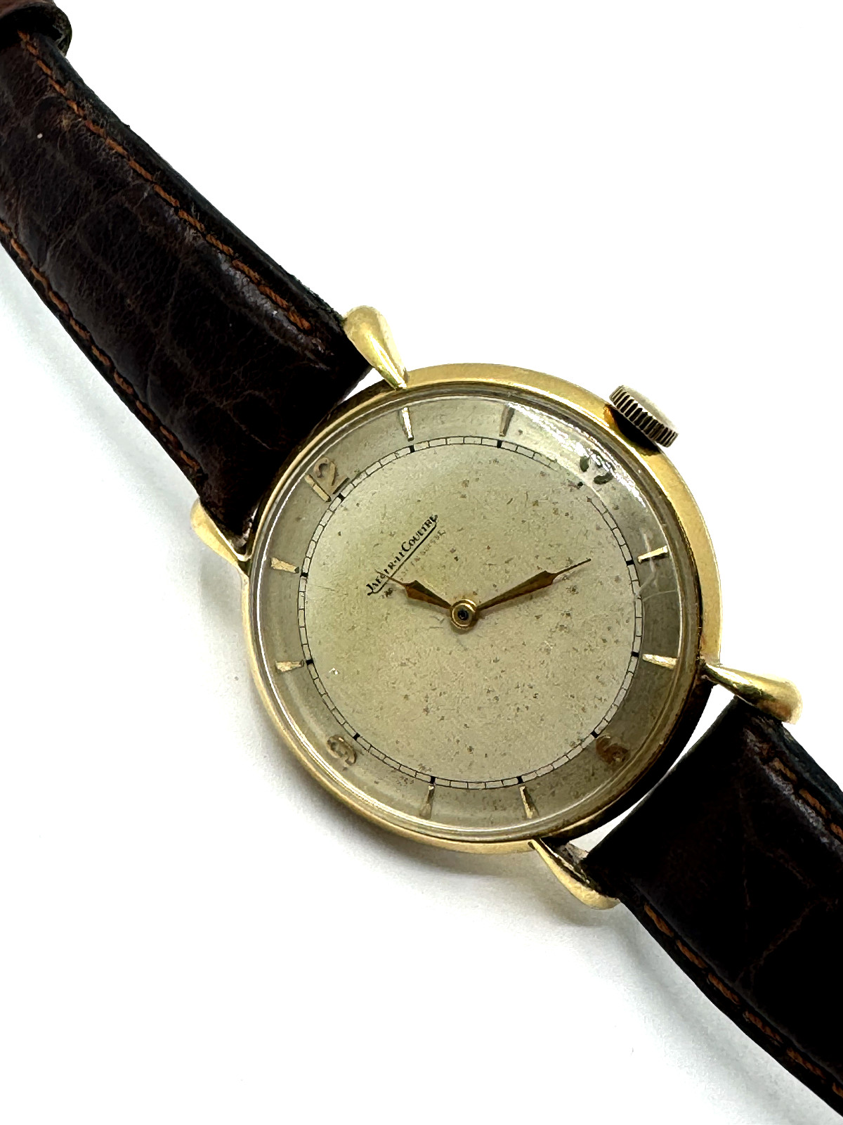 18K SOLID ROSE GOLD JAEGER LECOULTRE MANUAL WIND SWISS MADE WORKING GENTS WATCH image 4
