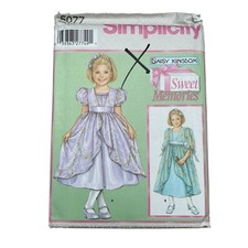 Simplicity Sewing Pattern 5077 Dress Girls Pageant Special Occasion Size 7-14