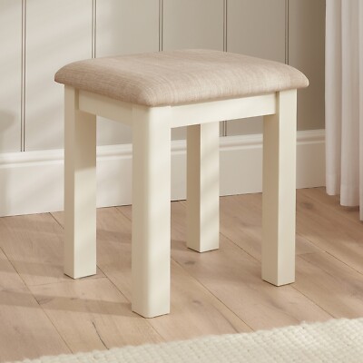 cream dressing table and stool with Natural Fabric Seat Marbury Painted Oak Top finished appearance christmas gifts Size:36E Under $20 Womens Dresses Vanity chair for