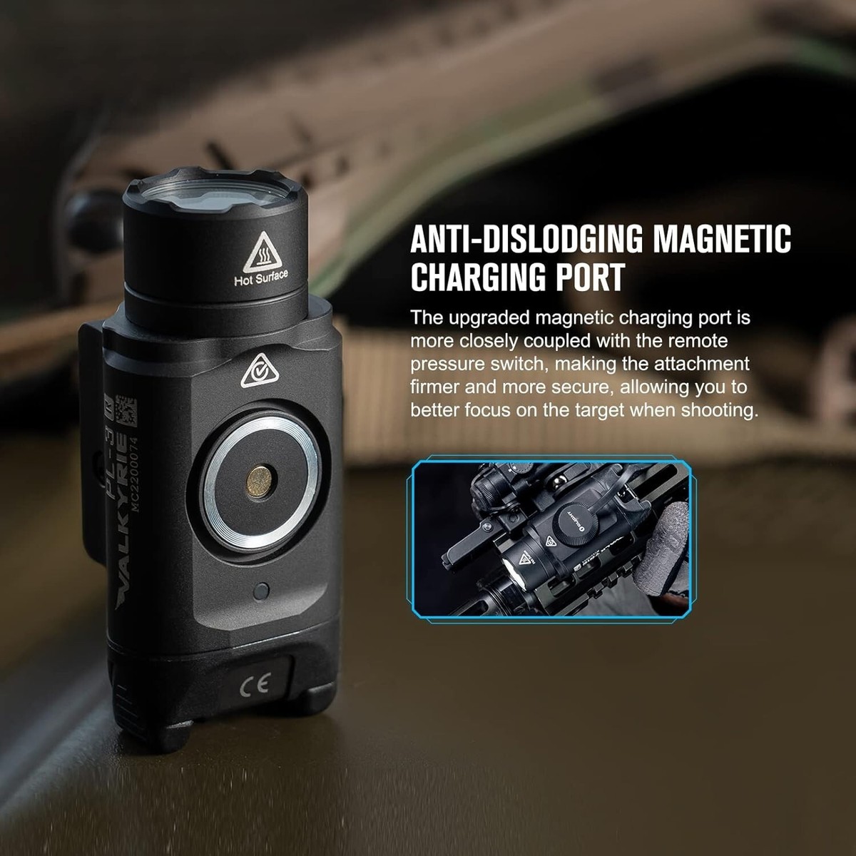 Olight PL-3R Valkyrie Black Rechargeable Rail Mounted Tactical