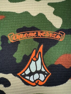 Chrome Hearts Matty Boy Caution Thermal Camouflage Long Sleeve T