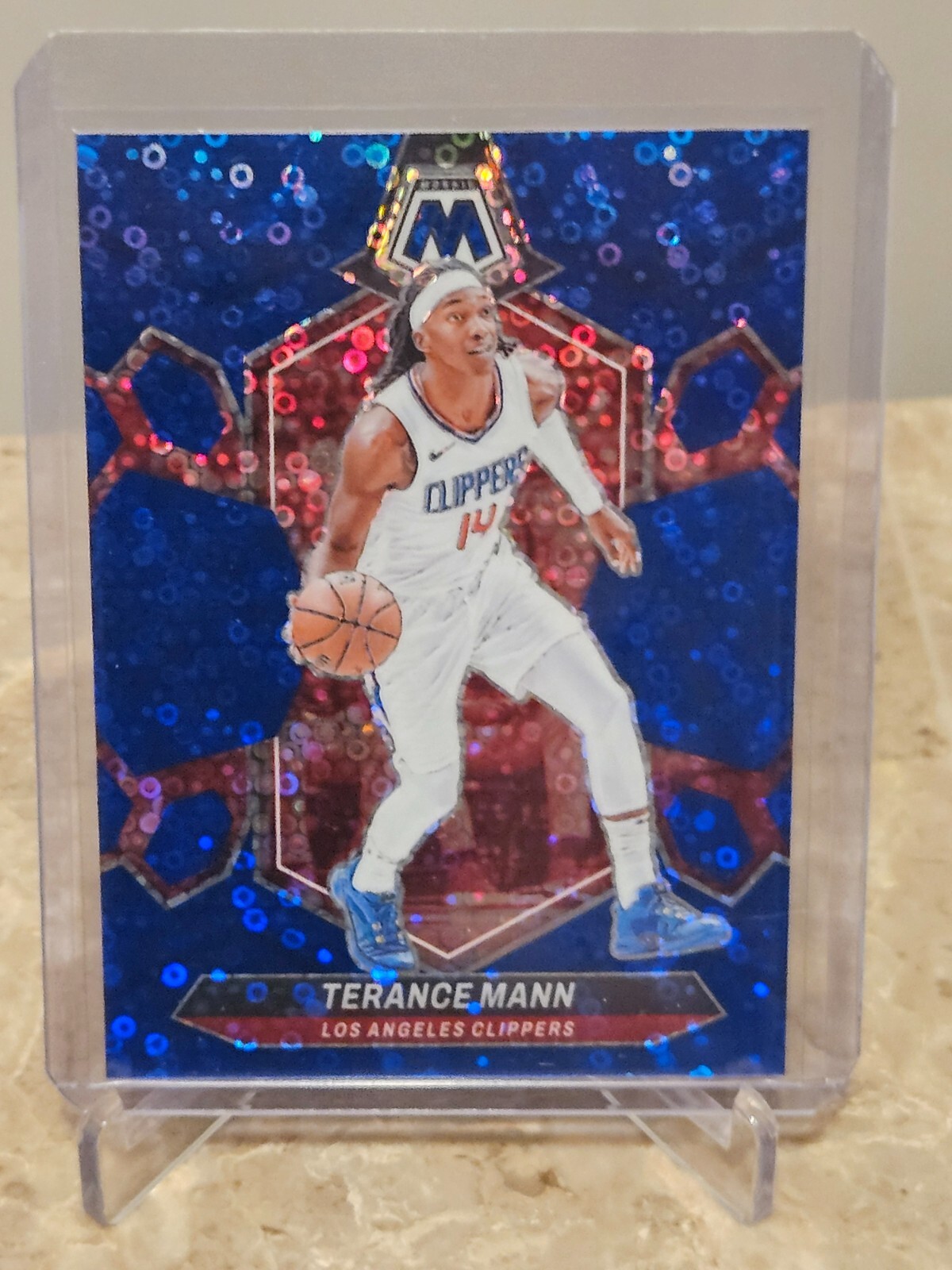 2023-24 Panini Mosaic Mosaic Fast Break Blue #14 Terance Mann /85