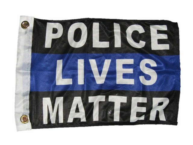 12x18 12''x18'' Police Lives Matter Blue Rough Tex Knitted Flag Banner ...