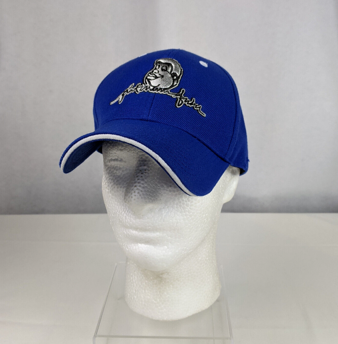 Platinum Fubu Fat Albert Hook & Loop Adjustable Blue Hat Ball Cap