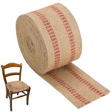 Jute Webbing Tape 3.5" x 10 Yards Natural Burlap Webbing Red Line Roll Craft