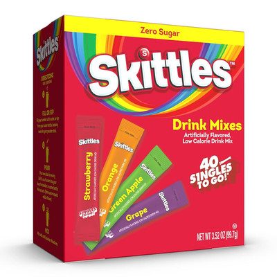 Skittles Singles To Go Zero Sugar Drink Mix Variety Pack 40 Ct  4 Flavors