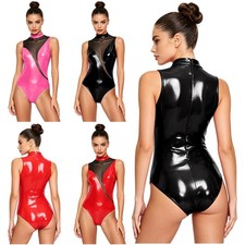 Mujeres Mono Cumpleaños Body Discoteca Leotardo Temático Fiesta Cuero Malla