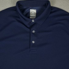 Callaway Polo Shirt Mens Large Blue Opti Dri Fit Golf Short Sleeve