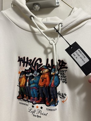 XL - Left Point Thug Life Men's Oversized Hoodie NWT. Bugs Bunny