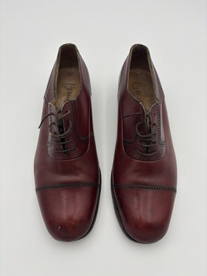 Salamander France Ultra Sole Burgundy Leather Shoes Made in Italy Size 12 Eur 46