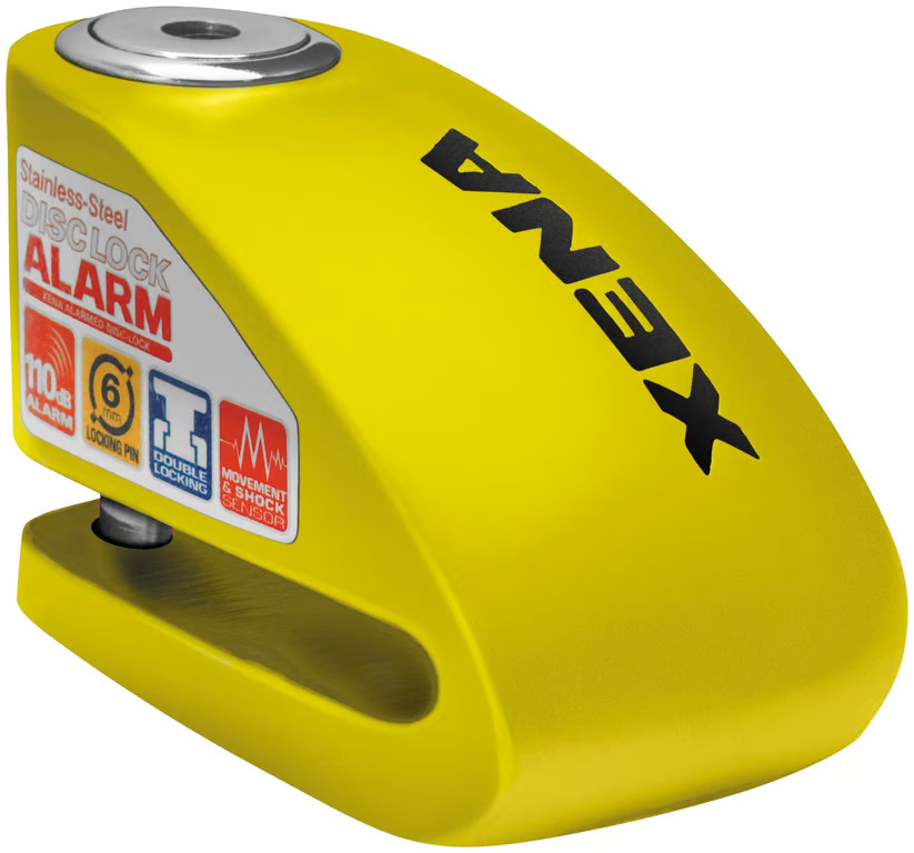 Xena XX6 Disc Lock Alarm - Yellow Motorcycle ATV/UTV Street Bike Dirt Bike PWC