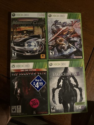 XBOX 360 Game Bundle Dark Siders 2, Soul Calibur V, Midnight Club, The Phantom