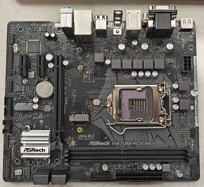 ASRock H470M-HDV/M.2 Motherboard (Intel 10th Gen compatible)