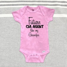 Future CIA Agent like my Grandpa or G - Baby Bodysuit Infant Toddler Youth Shirt