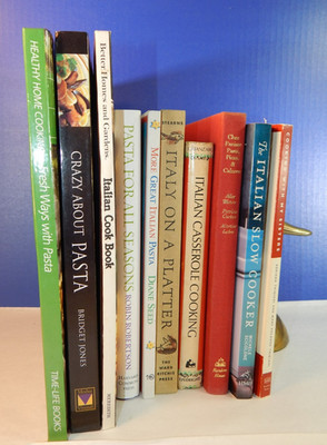 10 Italian Pasta Cookbooks Vintage & Modern Mix Lot 1950-2000s Kitchen Library