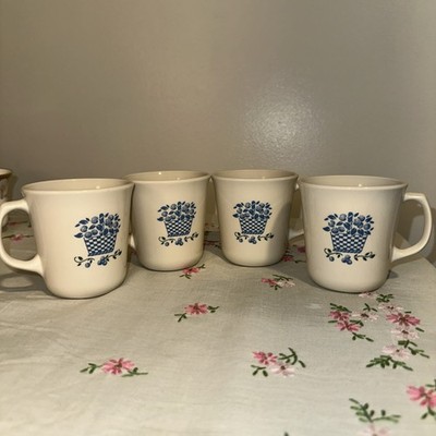 Corning Corelle Set Of 4 Blueberry Bouquet Mugs USA