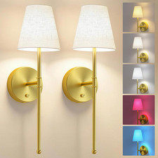 2*Battery Operated Wall Lights Remote & 5200mAh Dimmable RGB Bulbs remote