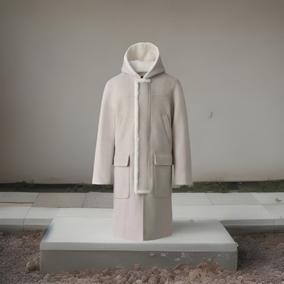 Men's Mackage ABRAHAM Heavy double face wool long hooded coat Rt