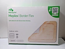 Molnlycke 295600 Mepilex Border Silicone Foam Dressing 6"x 8" Sealed Box of 5