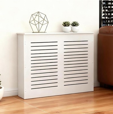 Modern Radiator Cover Heating Cabinet Storage Shelf Cabinet Louvered Grill Cover