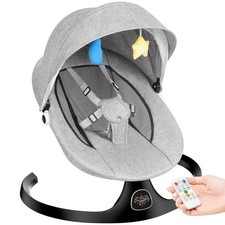 Electric Baby Swing,Remote Control, 5 Speed Modes of Gentle Swaying,10 Lullabies