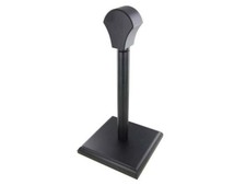 Helmet/Hat Display Stand Holder Medieval Warrior Sleek Black Satin Wooden