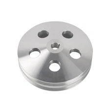 Aluminum 2 Groove Power Steering Pump Pulley For GM SBC BBC Chevy Keyway Style