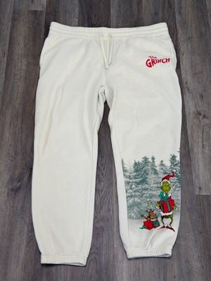 ADULT THE GRINCH FLEECE GRAPHIC JOGGERS - CREAM XL TARGET