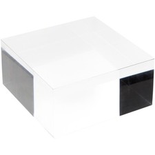 Plymor Clear Polished Acrylic Square Display Block, 2" H x 4" W x 4" D