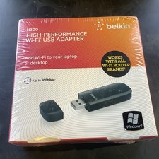 NEW Belkin N300 High Performance Wireless Wi-Fi USB Adapter