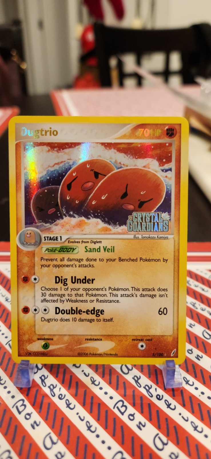 Dugtrio 5/100 Crystal Guardians Reverse Holo NM