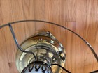 VTG Nickle/Brass Electrified Oil Lamp w/Glass Chimney & White Milk Shade 21×12" — photo 10