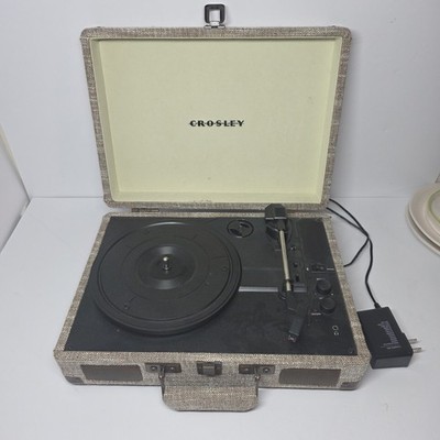 Crosley Cruiser Portable CR8005D-HA  3-Speed Belt-Drive Turntable, Tan Brown