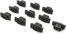 10 Pcs AC 250V 2.5A IEC320 C7 Male Panel Mount Power Inlet Socket
