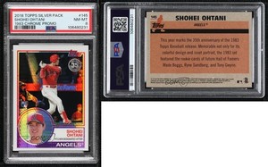 2018 Topps Silver Pack 1983 Design Chrome Shohei Ohtani #145 PSA 8 Rookie RC