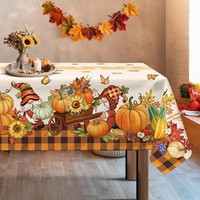 Tischdecke Polyester Herbst AhornbläTter 152 X 213 Cm FüR Festlichkeiten