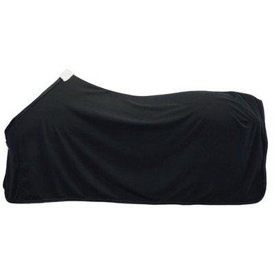 Equest ALPHA FLEECE Abschwitzdecke für Pferde, schwarz - 145 cm Pferdedecke 