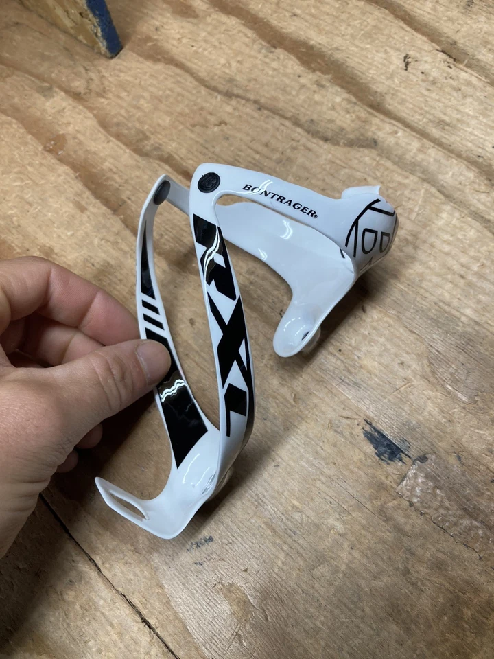 Blanco Bontrager RXL fibra de carbono botella de agua jaula race x lite xxx brillante Foto 2 de 4
