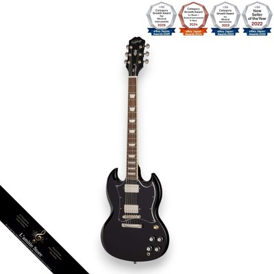 Epiphone SG Standard Ebony E-Gitarre mit GP1 Verstärker Zubehörpaket