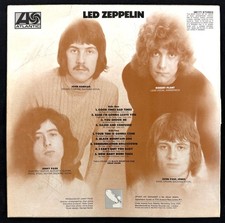Led Zeppelin Full Band Signed Turquoise UK First Press LP John Bonham w/ Beckett