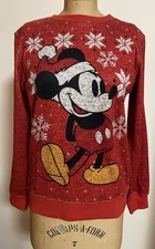 Christmas Holiday Sweater Mickey Mouse Disney Youth Lg
