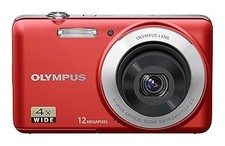 Olympus VG-110 Red Digital Camera 12MP Wide-Angle 4x Zoom From Japan