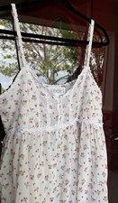 Victoria's Secret Women  s Size Medium Babydoll Country Floral Dress Vintage 90s
