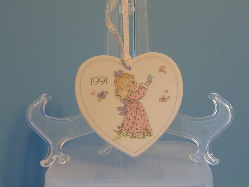 Vintage 1991 Japan Precious Moments Easter Seals Heart Ornament