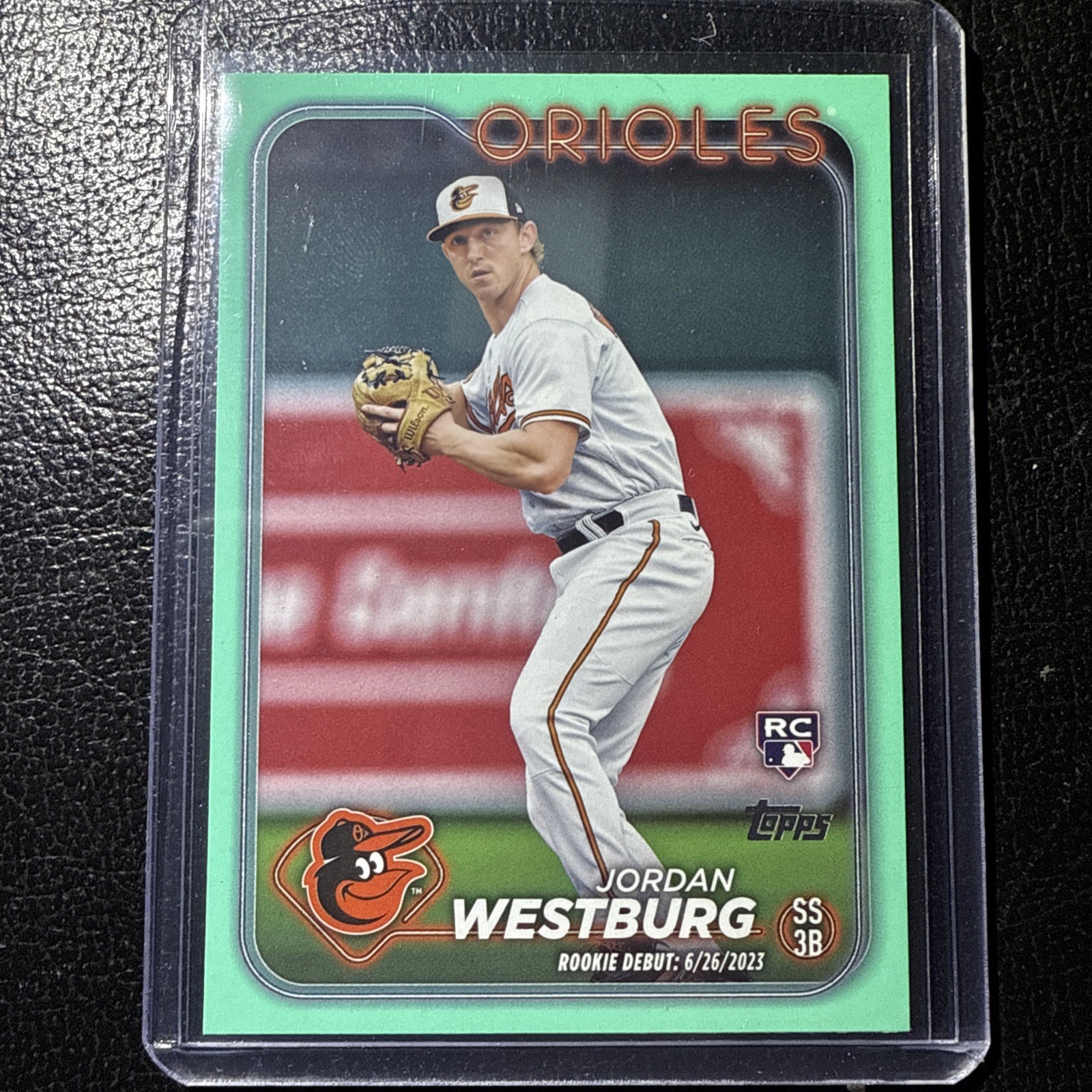 2024 Topps Update #US125 Jordan Westburg RC Debut Aqua Baltimore Orioles